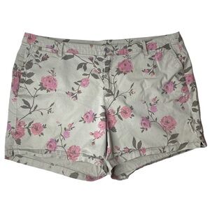 Lane Bryant Gray Floral Shorts. Size 22